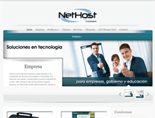 Tablet Screenshot of nethost.com.mx